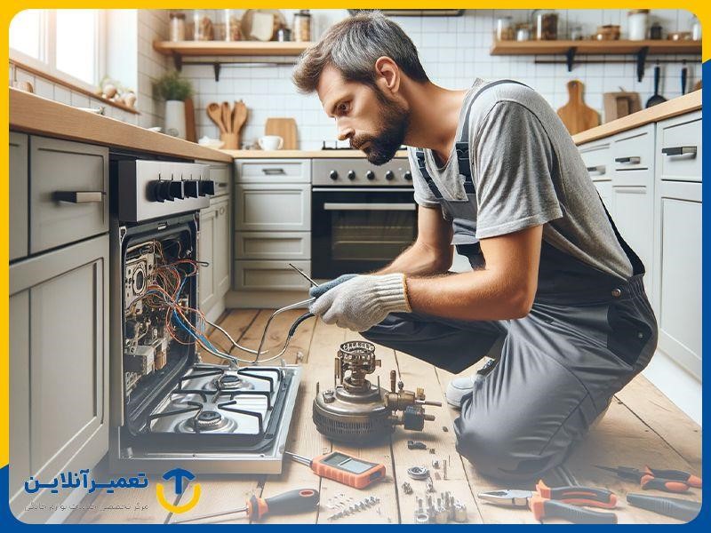 تعمیر ترموکوپل اجاق گاز به‌دلیل اتصال ضعیف آن با ولو کنترل