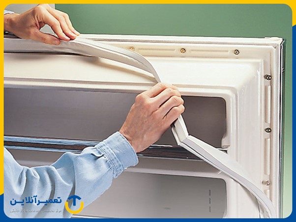 خرابی لاستیک درب با هدر رفت هوای خنک یکی از دلایل سرد نکردن یخچال 