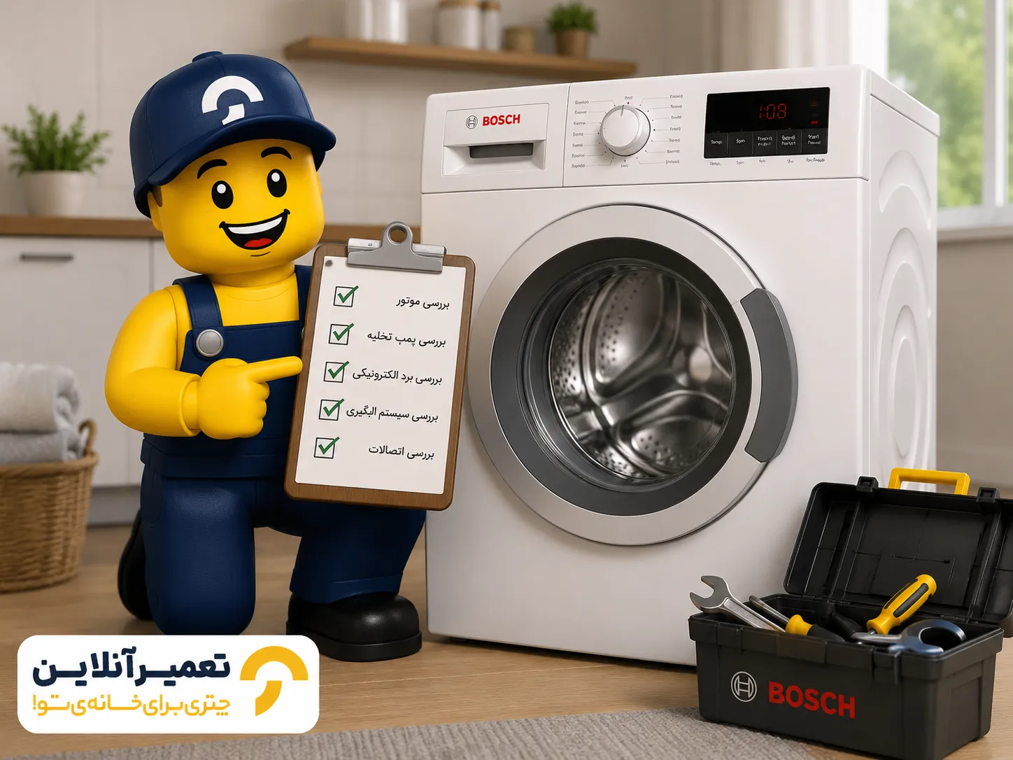 سرویس و تعمیر ماشین لباسشویی بوش در تعمیرآنلاین