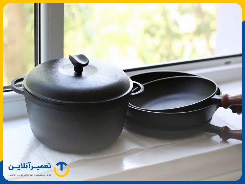 نحوه تمیز کردن ظروف چدنی 